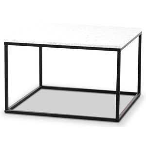 Terrazzo Couchtisch 75x75cm - Bianco Terrazzo & schwarzes Untergestell Terrazzo Couchtisch 75x75cm - Bianco Terrazzo & schwarzes Untergestell