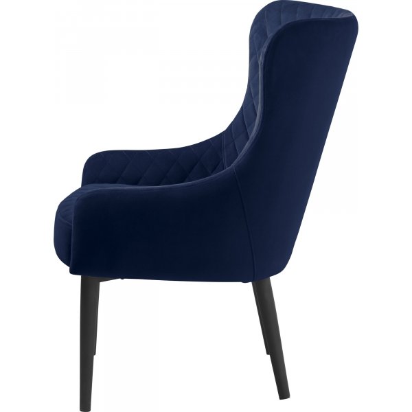 Baldor Lounge-Sessel aus blauem Samt
