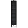 Revel Vitrine 40x200 cm - Schwarz / Kristallglas