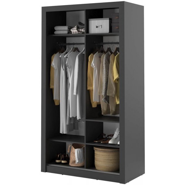 Mervyn Garderobe 120 - schwarz Mervyn Garderobe 120 - schwarz