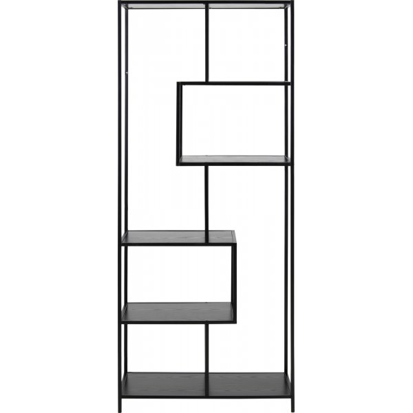 Seaford Bcherregal asymmetrisch 77x185 cm - Esche/schwarz