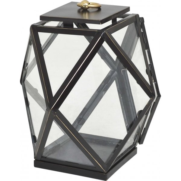 Diamantlaterne groß - Antikschwarz/Messing Diamantlaterne groß - Antikschwarz/Messing