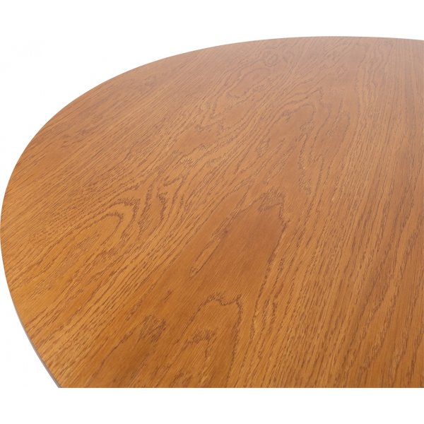 Kelia Esstisch mit abgerundeten Beinen Ø100 cm - Lärche/schwarz Kelia Esstisch mit abgerundeten Beinen Ø100 cm - Lärche/schwarz