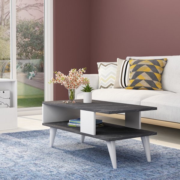 Ayca Couchtisch - Schwarz/Wei