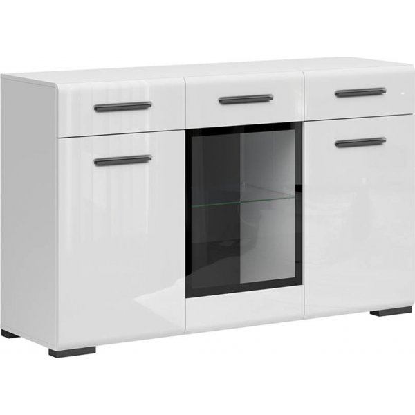 Assen Sideboard mit Glastr - Wei