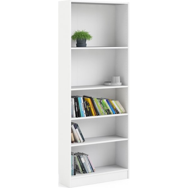 Einfaches, hohes und breites Bcherregal - Wei