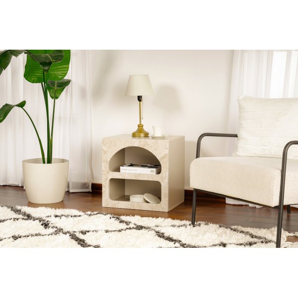 Liva Nachttisch - Travertin