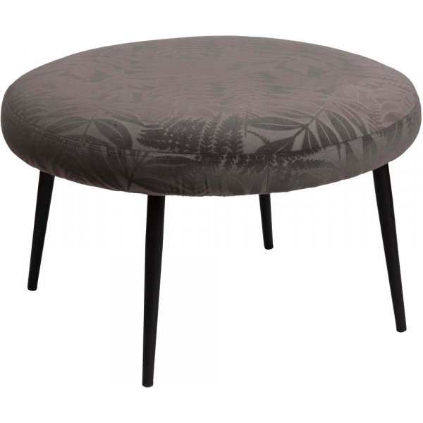 Hocker aus Leinen - Schwarz
