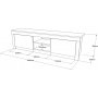 Luvio Medienbank 12 - Eiche/Silber