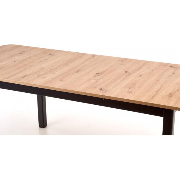 Bloom ausziehbarer Esstisch 90x160-240 cm - Eiche / Schwarz Bloom ausziehbarer Esstisch 90x160-240 cm - Eiche / Schwarz