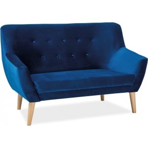 Aliana 2-Sitzer-Sofa - Blauer Samt