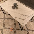 Kundenbild Maryland Couchtisch 110 - Weißer echter Marmor / Schwarz