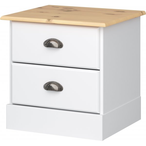 Nola Nachttisch - Weiß/Beige Nola Nachttisch - Weiß/Beige