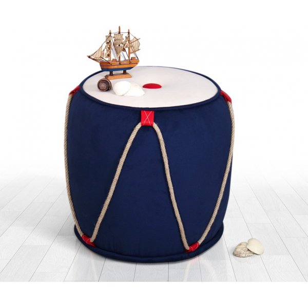 Fora Hocker - Blau/Weiß Fora Hocker - Blau/Weiß