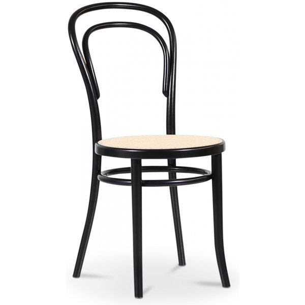 Essgruppe PiPi ovaler Esstisch 240 cm inkl. 6 Bugholzstühle No14 - Schwarz/Rattan + 3.00 x Möbelfüße Essgruppe PiPi ovaler Esstisch 240 cm inkl. 6 Bugholzstühle No14 - Schwarz/Rattan + 3.00 x Möbelfüße