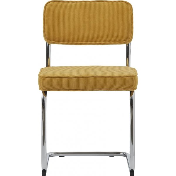 Aero-Stuhl aus gelbem Cord