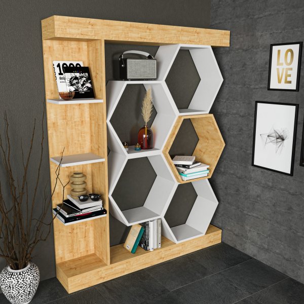 Sueno B�cherregal - Wei�/Eiche