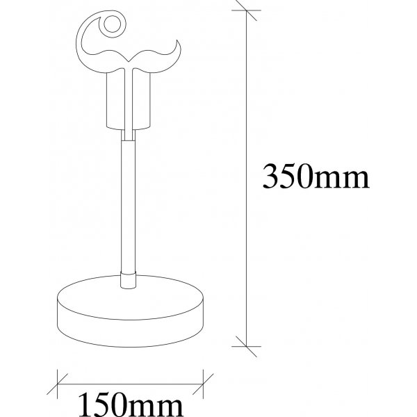 Beami Tischlampe - Nussbaum/Silber