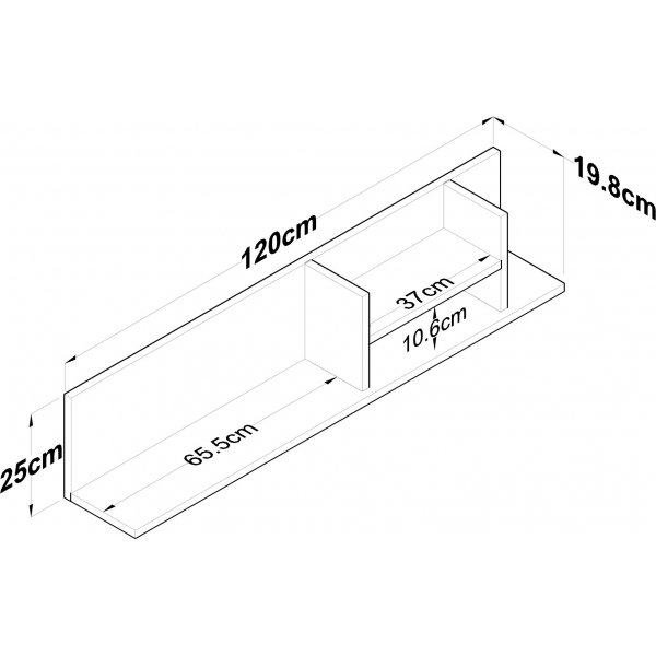 Andreas Wandregal - Walnuss/Anthrazit