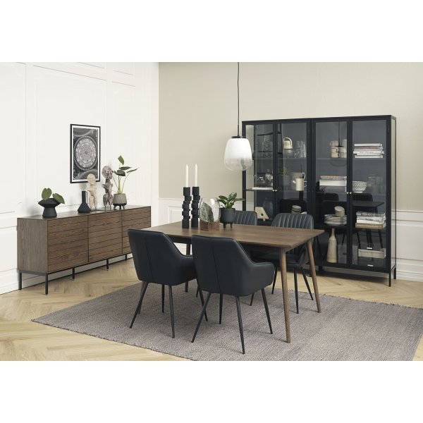 Boston-Sessel aus schwarzem PU