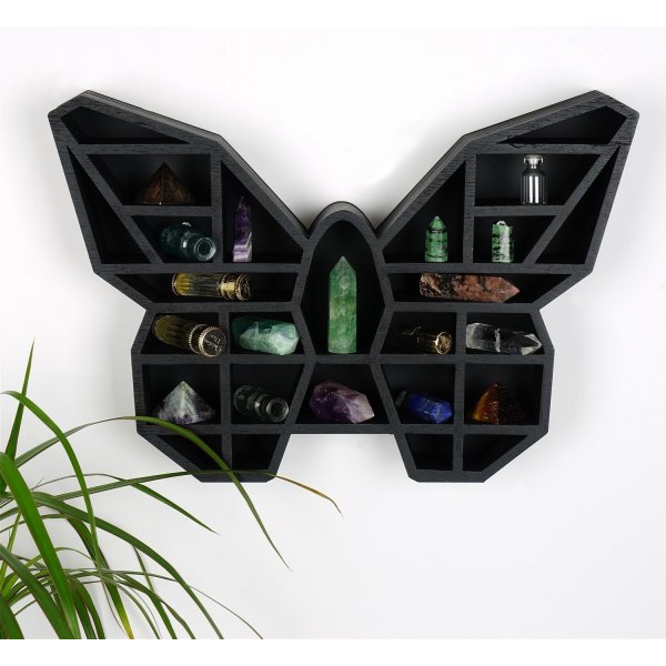 Kryptisches Wandregal 7 Schwarz