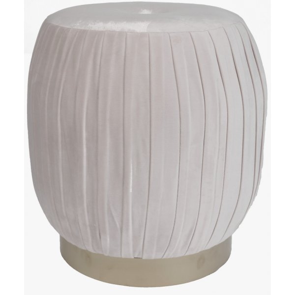 Wrinkle - Sitzhocker aus rosafarbenem Samt