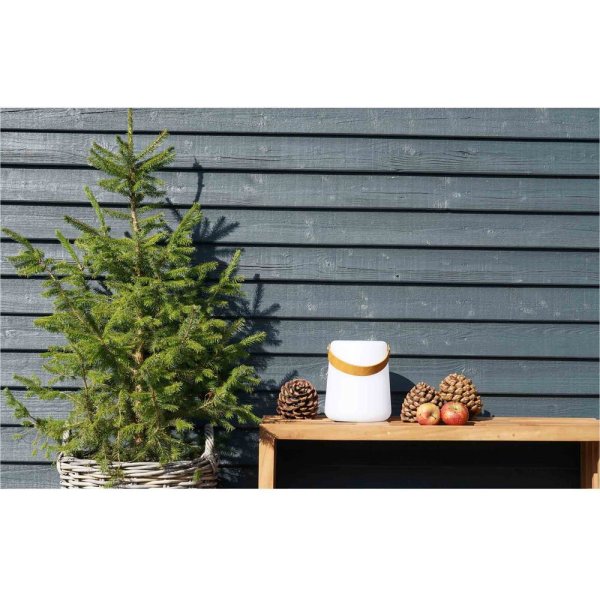 Bristol-Lampe - Weiß/Braun Bristol-Lampe - Weiß/Braun