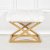 Capraz Plsch-Hocker - Gold/Wei