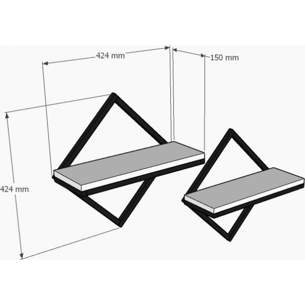 Sezo Wandregal Anthrazit