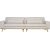 Breites Sofa Ranger aus beigem Cord - 280 cm