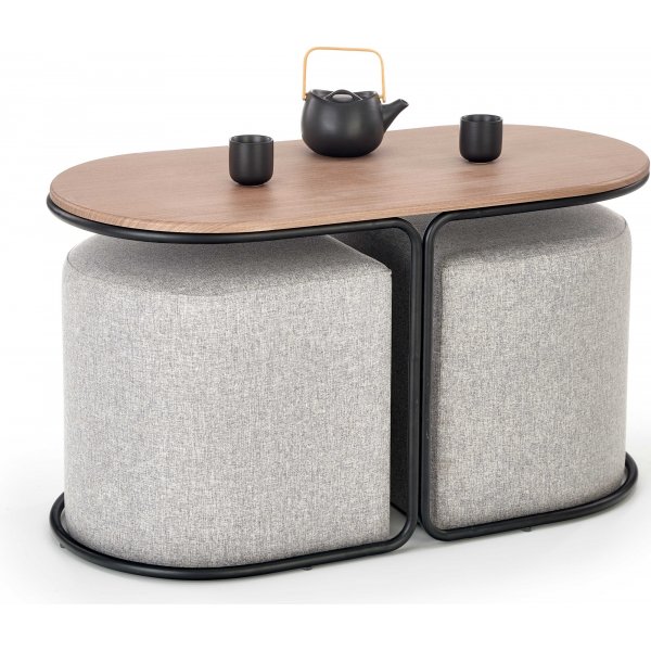 Rodeo Couchtisch 88 x 43 cm - Craft Eiche/schwarz Rodeo Couchtisch 88 x 43 cm - Craft Eiche/schwarz