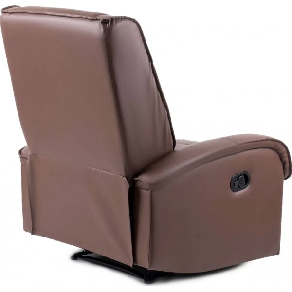 Jacqueline Liegesessel aus braunem Öko-Leder Jacqueline Liegesessel aus braunem Öko-Leder