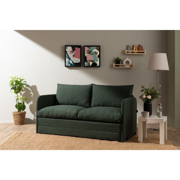 Saga 2-Sitzer-Schlafsofa XL - Grün Saga 2-Sitzer-Schlafsofa XL - Grün