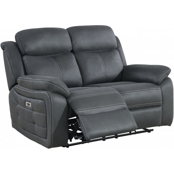 Elektrisches 2-Sitzer-Liegesofa Teddy - Grau