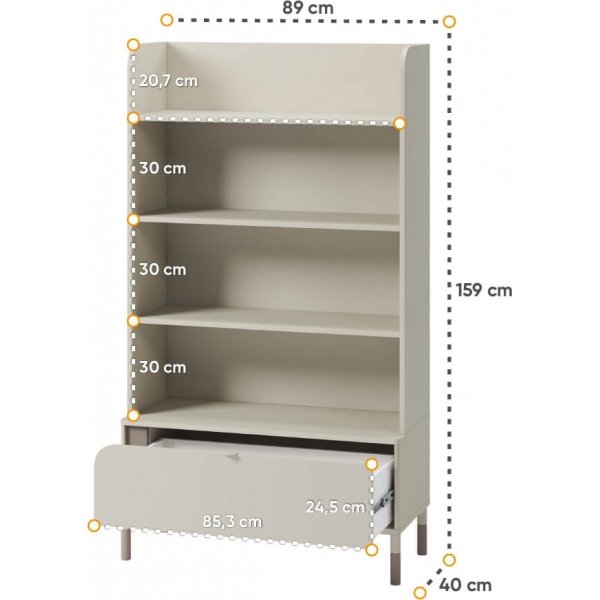 Bücherregal Harmony - Kaschmir/Trüffel Bücherregal Harmony - Kaschmir/Trüffel