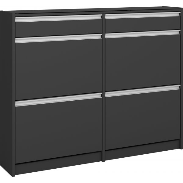 Skyline Schuhschrank 123,5 x 24,2 x 98,5 cm - Schwarz