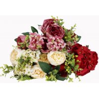 Kunstpflanze Pfingstrosen - Bouquet Groß