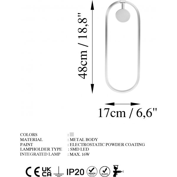 Tranceto Wandleuchte - Chrom Tranceto Wandleuchte - Chrom