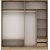 Kapusta Kleiderschrank 220x52x210 cm, Variante B - Braun/Wei/Braun