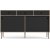 Rome Sideboard mit 2 Schiebetren und 3 Schubladen - Hickory/Schwarz