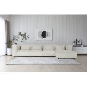 Nees Modulsofa aus weißem Bouclé - Combo 1 Nees Modulsofa aus weißem Bouclé - Combo 1