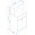 Cucina-Schrank 64 x 45 x 129 cm - Wei/Kiefer