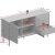 Soma Sideboard mit 2 Tren und 3 Schubladen - Schwarz/Espresso