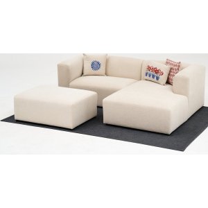 Linden Mini-Diwansofa rechts - Creme