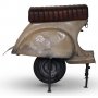 Scooter Barhocker - Vintage Beige / Braun