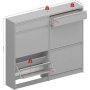 Skyline Schuhschrank 123,5 x 24,2 x 98,5 cm - Schwarz