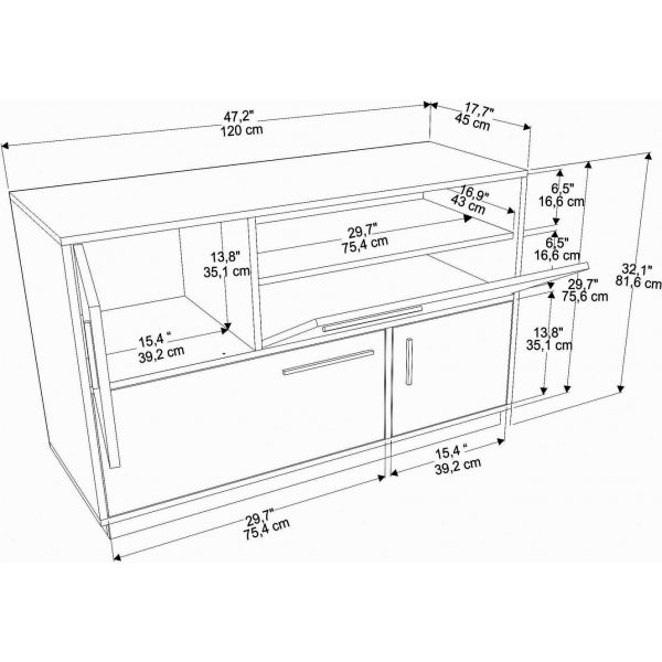 Mares Schrank - Wei�/Grau