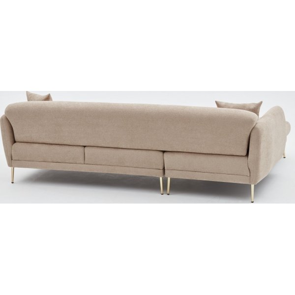 Simena Diwansofa links - Beige/Gold Simena Diwansofa links - Beige/Gold