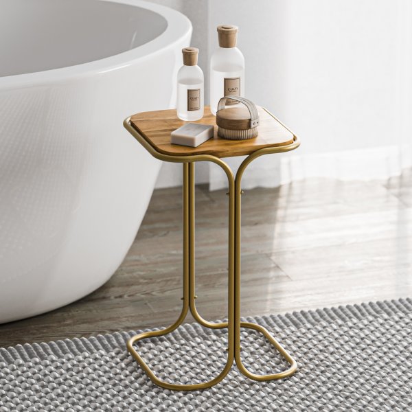 Vela 1 Beistelltisch - Gold/Beige Vela 1 Beistelltisch - Gold/Beige