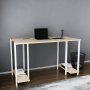Academy Schreibtisch 125,2 x 60 cm - Wei/Eiche